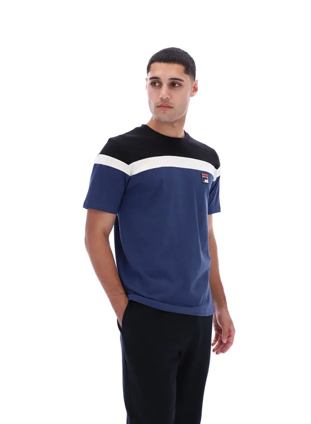 T-shirt Fila Aiden « Cut & Sew » bleu marine