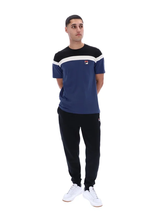 T-shirt Fila Aiden « Cut & Sew » bleu marine