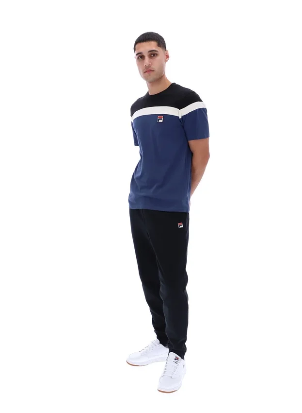 T-shirt Fila Aiden « Cut & Sew » bleu marine