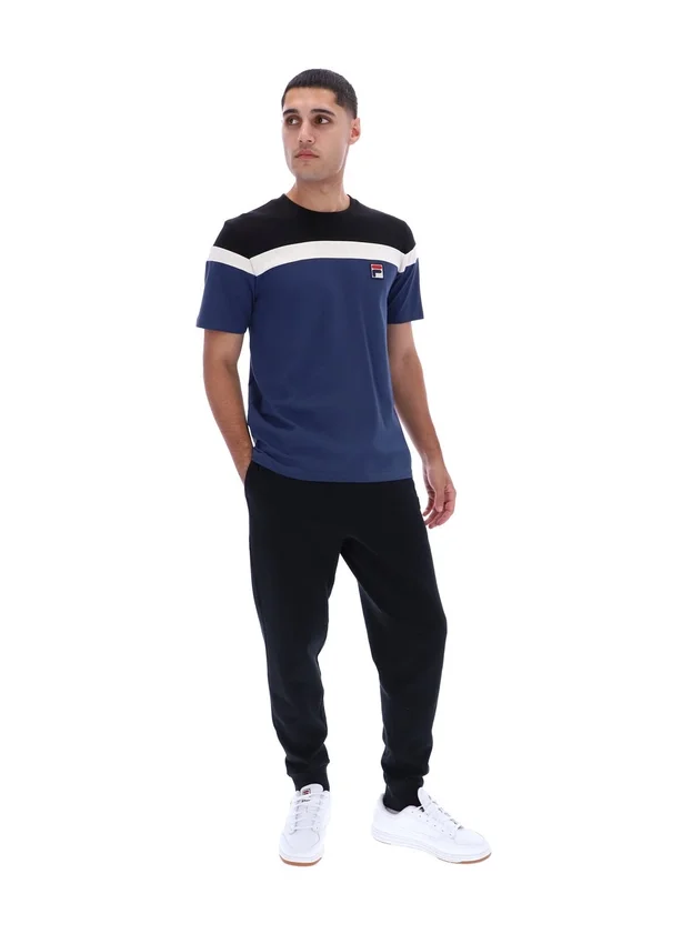T-shirt Fila Aiden « Cut & Sew » bleu marine
