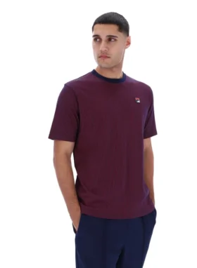 T-shirt Fila bleu marine à imprimé Nilo à fines rayures