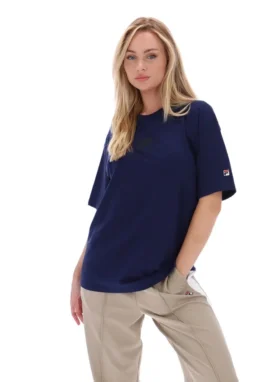 T-shirt Fila Cinzia bleu marine coupe boyfriend