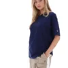 T-shirt Fila Cinzia bleu marine coupe boyfriend