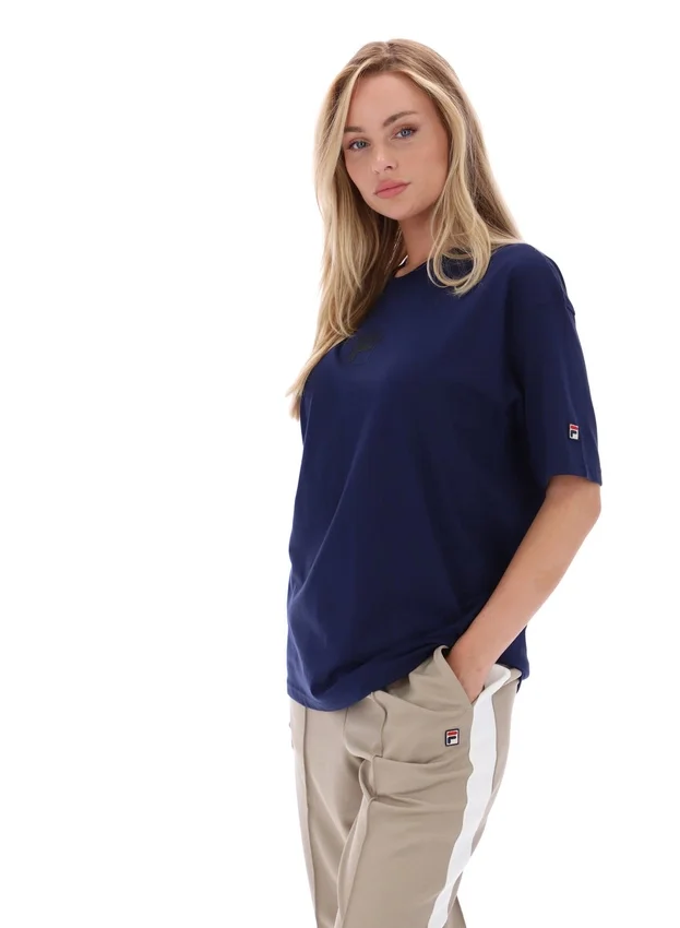 T-shirt Fila Cinzia bleu marine coupe boyfriend