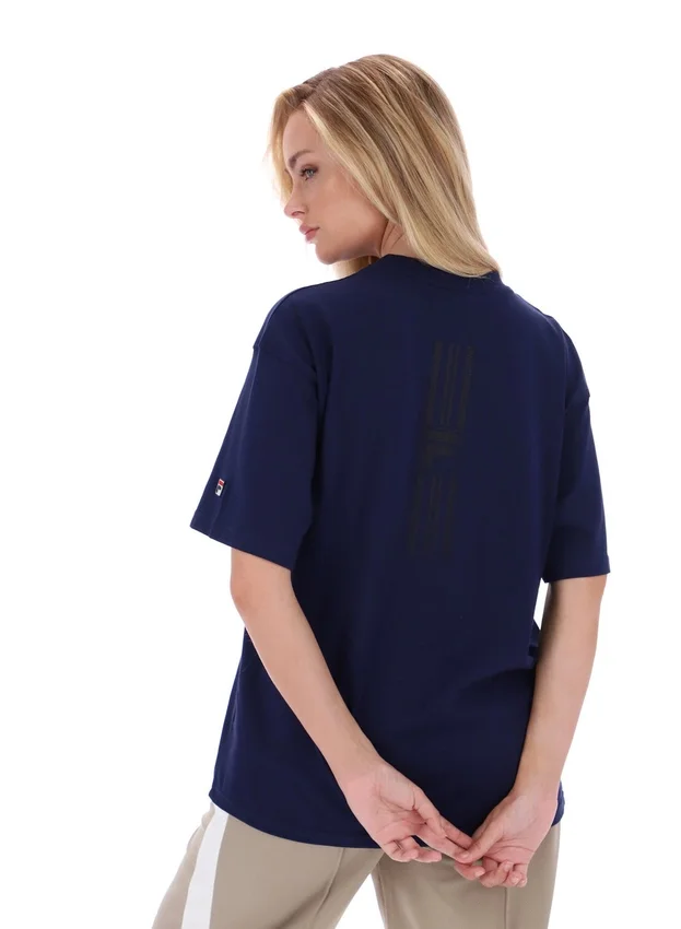 T-shirt Fila Cinzia bleu marine coupe boyfriend