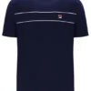 T-shirt Fila Navy Williams à passepoils contrastés