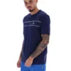 T-shirt Fila Navy Williams à passepoils contrastés