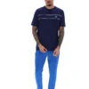 T-shirt Fila Navy Williams à passepoils contrastés
