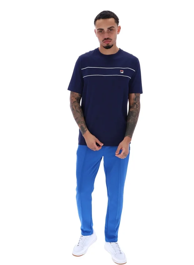 T-shirt Fila Navy Williams à passepoils contrastés
