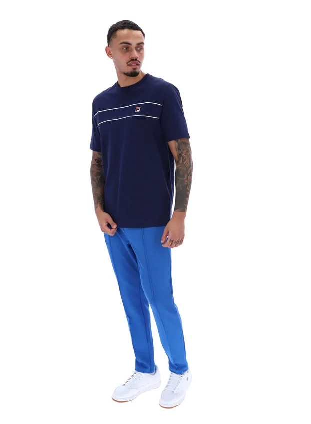 T-shirt Fila Navy Williams à passepoils contrastés