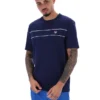 T-shirt Fila Navy Williams à passepoils contrastés