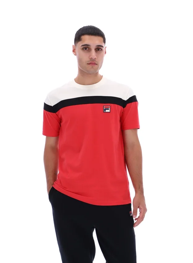 T-shirt Fila Red Aiden Cut and Sew