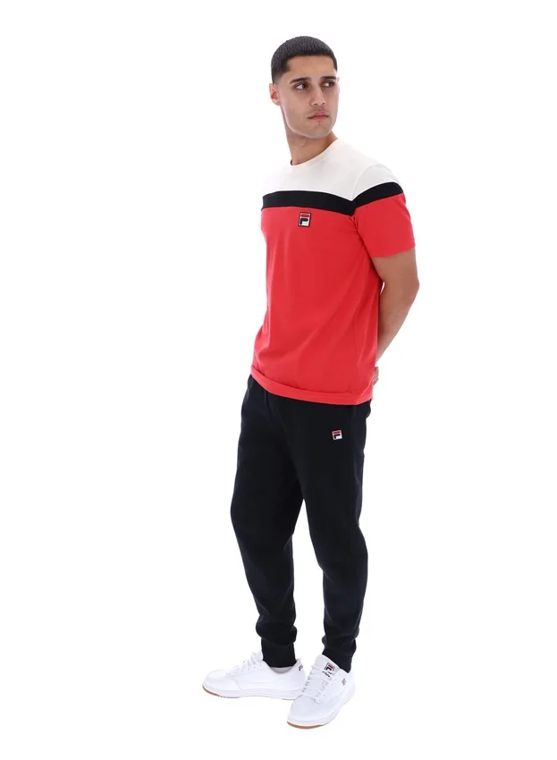 T-shirt Fila Red Aiden Cut and Sew
