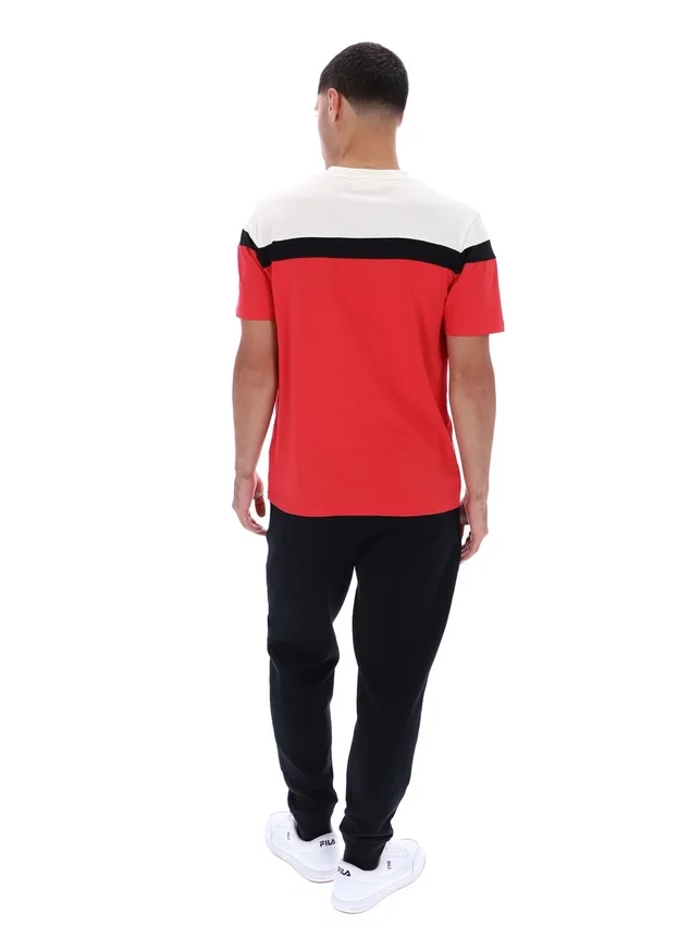 T-shirt Fila Red Aiden Cut and Sew