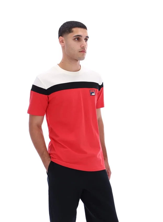 T-shirt Fila Red Aiden Cut and Sew