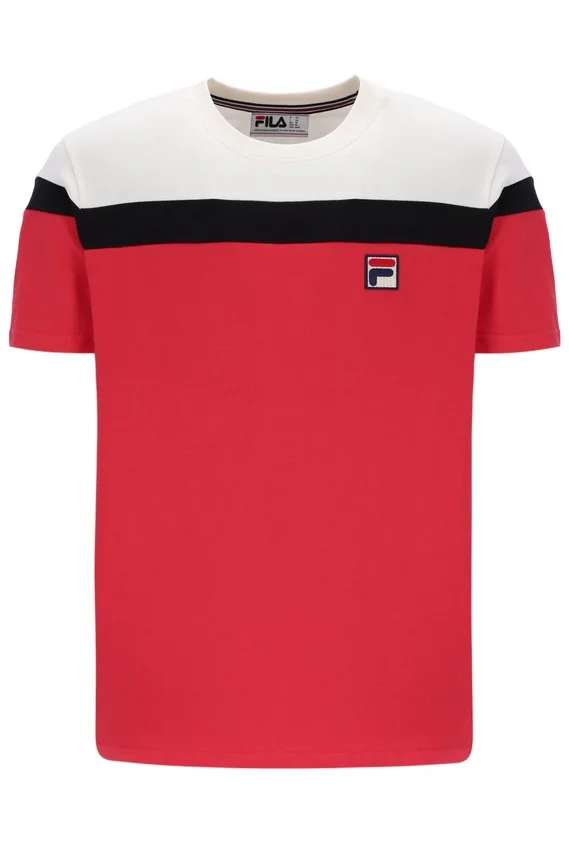 T-shirt Fila Red Aiden Cut and Sew