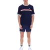 T-shirt Fila Rosario bleu marine à rayures en tissu éponge