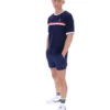T-shirt Fila Rosario bleu marine à rayures en tissu éponge