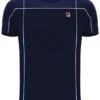 T-shirt Fila Terri bleu marine avec passepoil contrasté