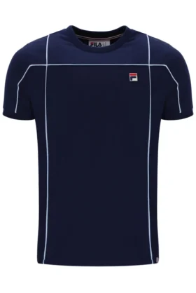 T-shirt Fila Terri bleu marine avec passepoil contrasté