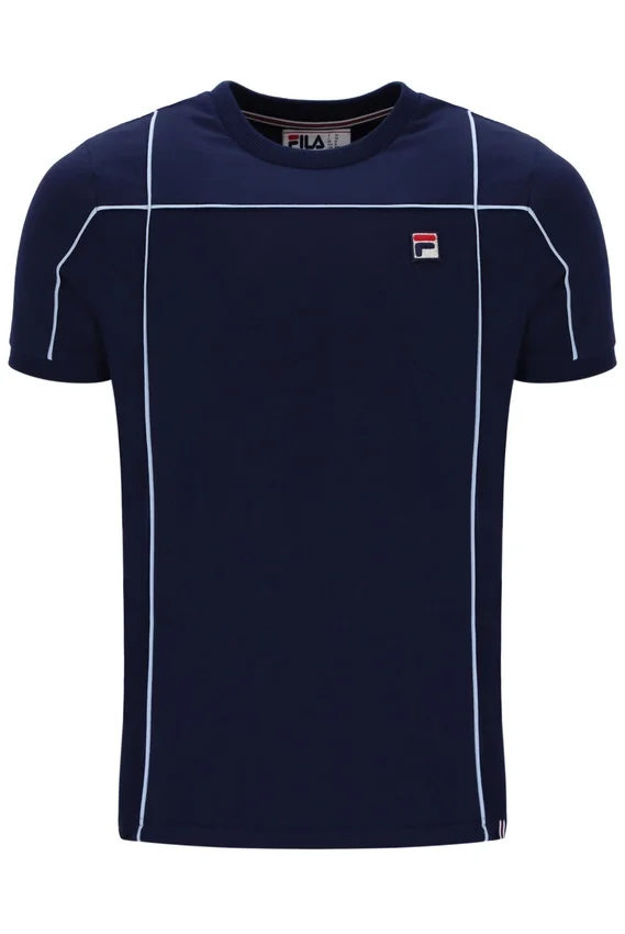 T-shirt Fila Terri bleu marine avec passepoil contrasté