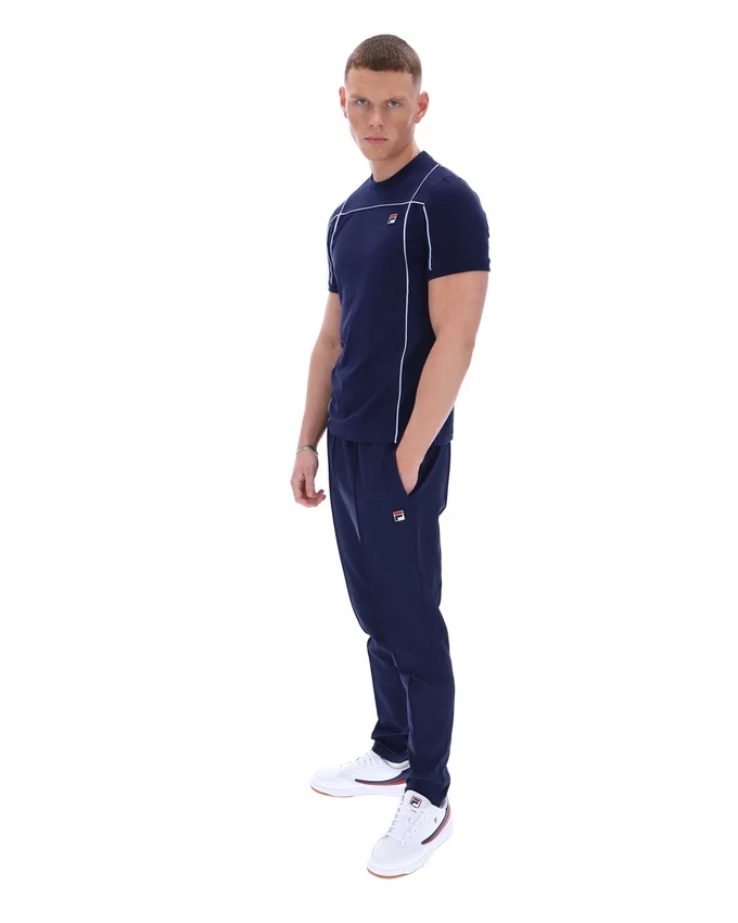 T-shirt Fila Terri bleu marine avec passepoil contrasté