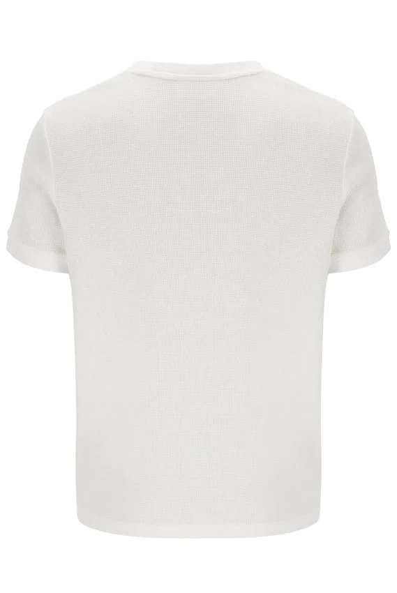 T-shirt Gardenia Ash Micro Waffle Ringer