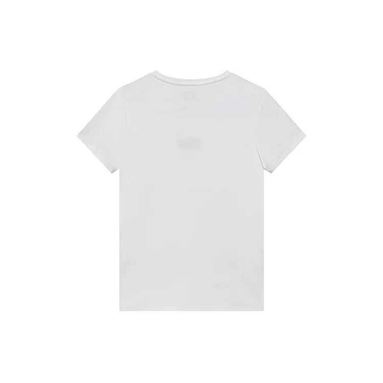 T-shirt à manches courtes 2019 minimaliste brodé, blanc