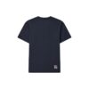 T-shirt à manches courtes en maille avec imprimé alphabétique, bleu