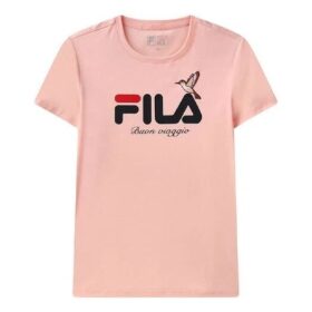 T-shirt à manches courtes rose « Logo Alphabet Sports » agréable au toucher