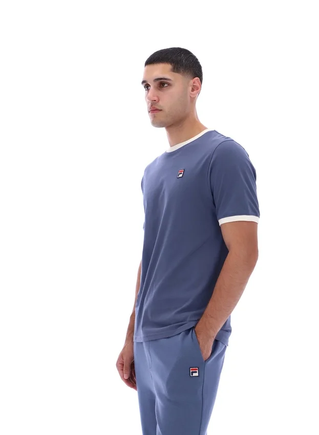 T-shirt Marconi Essential Ringer indigo vintage