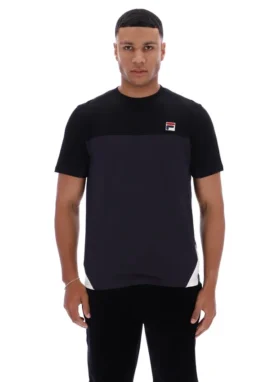 T-shirt noir Tiebreaker à blocs de couleur