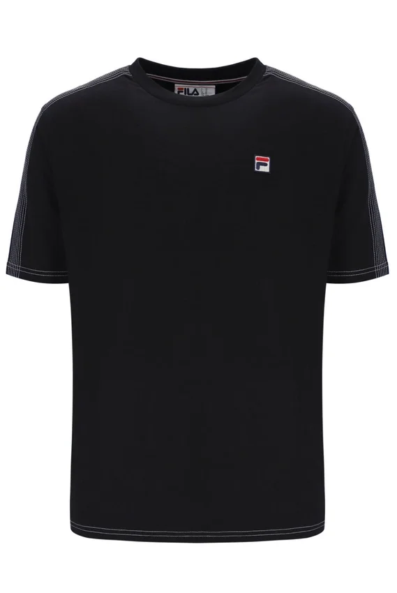 T-shirt noir Trey à coutures contrastées