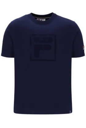 T-shirt Pepe Fila bleu marine avec logo floqué