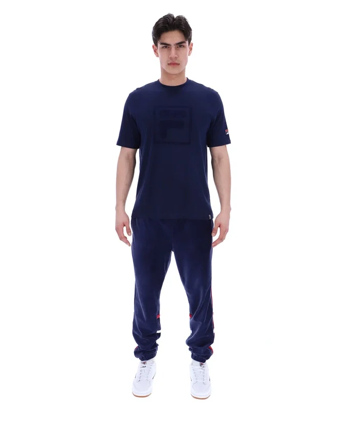 T-shirt Pepe Fila bleu marine avec logo floqué