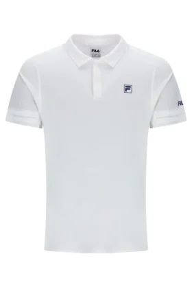 T-shirt polo de tennis blanc cassé pour homme