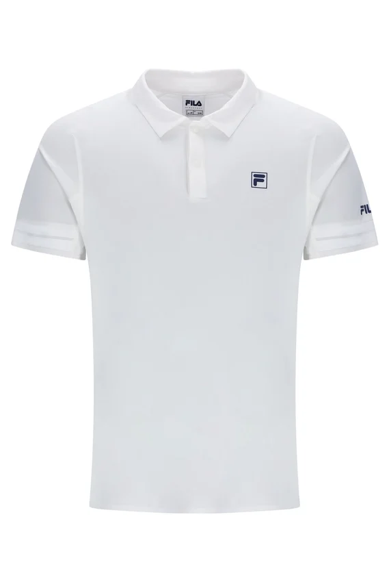 T-shirt polo de tennis blanc cassé pour homme