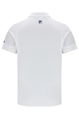 T-shirt polo de tennis blanc cassé pour homme