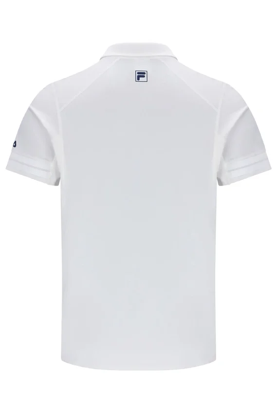 T-shirt polo de tennis blanc cassé pour homme