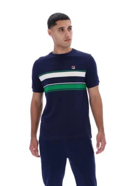 T-shirt rayé Iggy bleu marine Fila