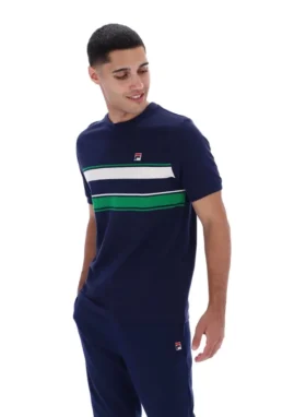 T-shirt rayé Iggy bleu marine Fila