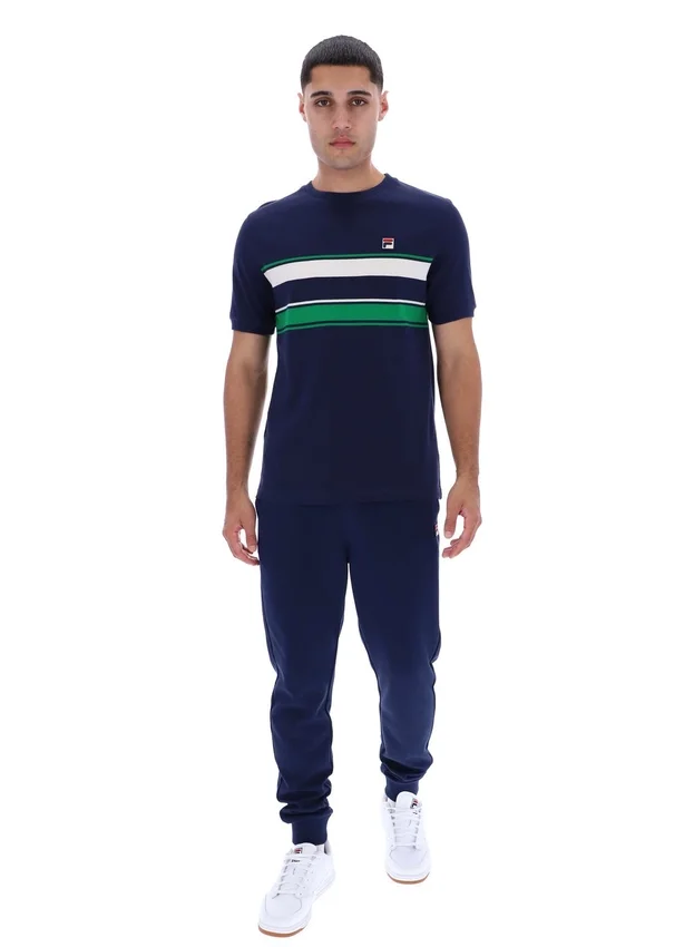 T-shirt rayé Iggy bleu marine Fila