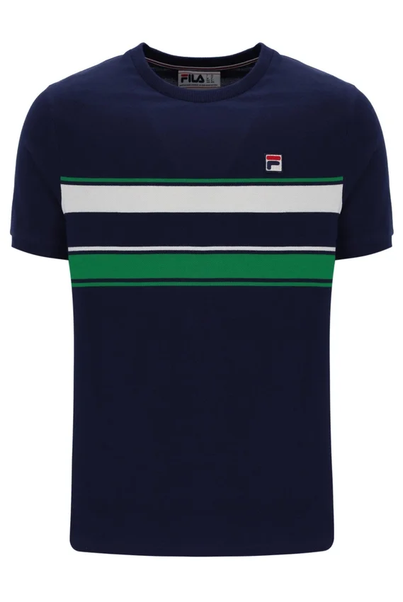 T-shirt rayé Iggy bleu marine Fila