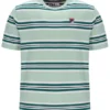 T-shirt à rayures Cesare teint dans la masse « Surf Spray »
