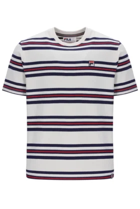T-shirt à rayures teint dans la masse Gardenia Cesare