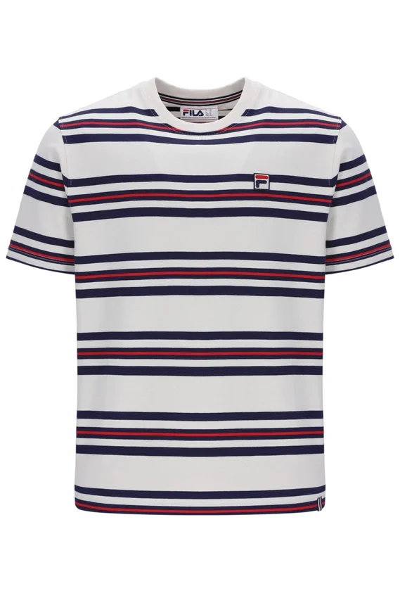 T-shirt à rayures teint dans la masse Gardenia Cesare