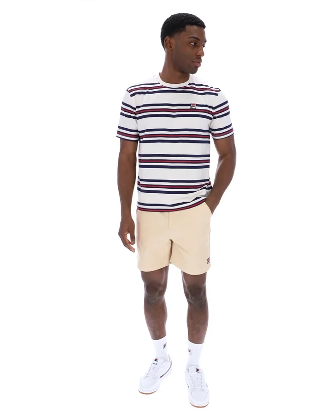 T-shirt à rayures teint dans la masse Gardenia Cesare