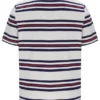 T-shirt à rayures teint dans la masse Gardenia Cesare