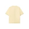 T-shirt sport ample à col rond et manches courtes avec logo en lettres pour homme, jaune