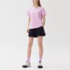 T-shirt sportif décontracté à manches courtes avec logo imprimé, violet